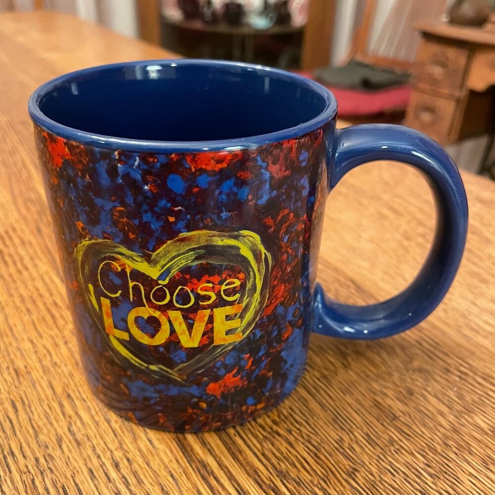Colorful "Choose Love" Penzeys Coffee Cup Mug